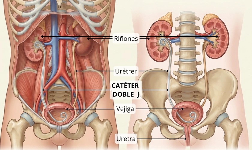 Urosalud Catéter doble J anatomía interna